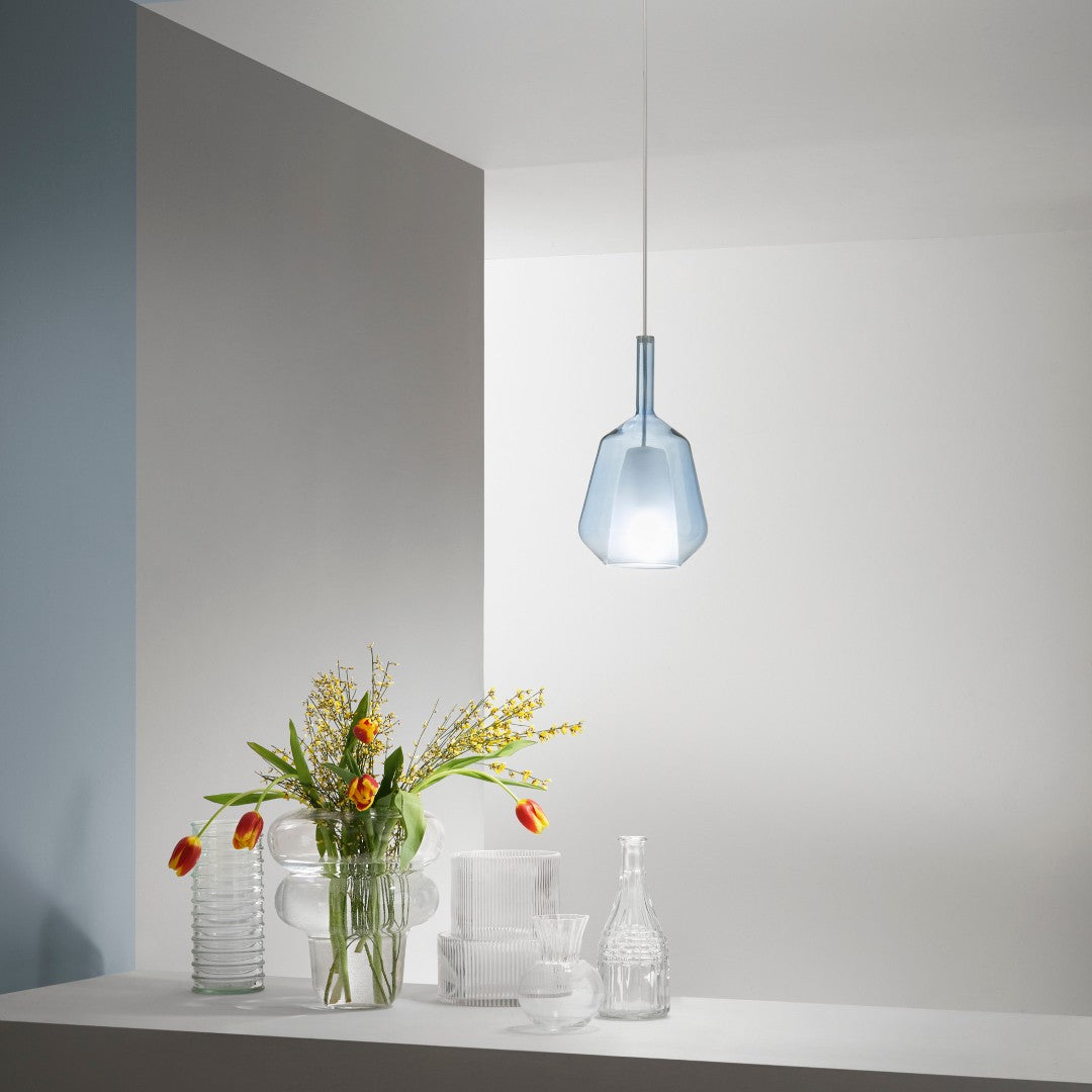 Sospensione componibile vetro soffiato D.18cm 1XE27 non incl. Pirex Sospensione componibile vetro soffiato D.18cm 1XE27 non incl. Pirex